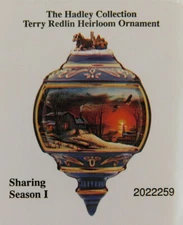 The Hadley Collection Terry Redlin Heirloom Ornament #2022259- Sharing Season 1