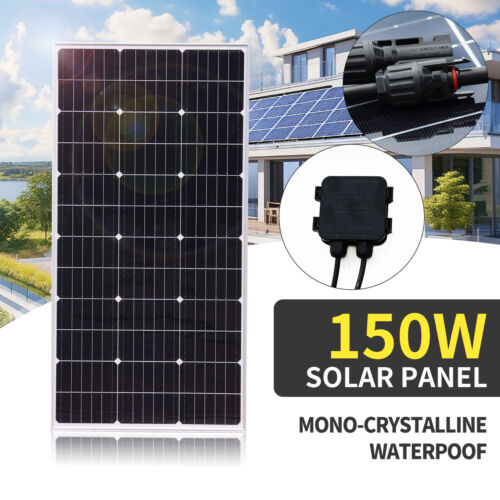 150W Monokristallin Solarmodul Photovoltaik PV 12V Mono Solarpanel 150 Watt, 0%* - Bild 1 von 23