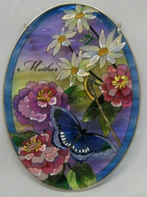 Amia Mother 8450 Large Oval Suncatcher , 6-1/2-Inch W by 9-Inch L,