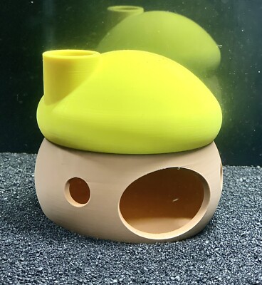 Aquarium Decoration Cave Mushroom Hut Fish Tank Decor Hide Hideout Ornament