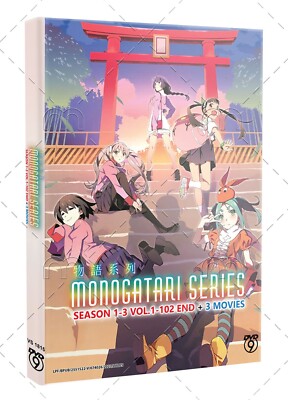 Monogatari Series Season 1-3 + Movies Anime DVD Bakemonogatari Nekomonogatari