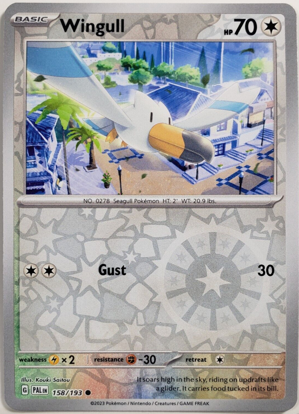 Pokemon - Wingull- 158/193 - Reverse Holo - Paldea Evolved - NM/M