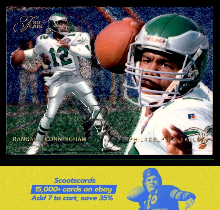 1995 Flair Randall Cunningham    #156 Philadelphia Eagles