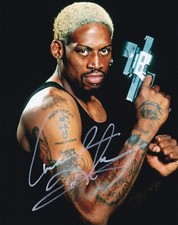 DENNIS RODMAN signed autograph 20x25cm DOUBLE TEAM in person autograph COA