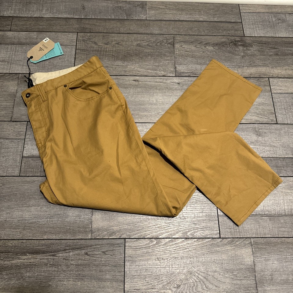 NWT prAna Mens Ulterior Pant Slim Fit 5Pocket Embark Brown Size 40x32