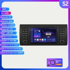 8Core 7" Android 14 CarPlay Stereo Radio GPS Navi DSP For BMW E39 4+32G FM AM BT