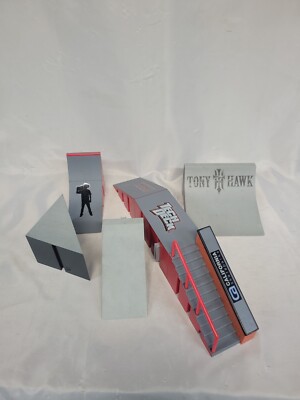 Vintage Tech Deck Tony Hawk Fingerboard Ramp & Stairs & Handrails Lot 7 Pieces