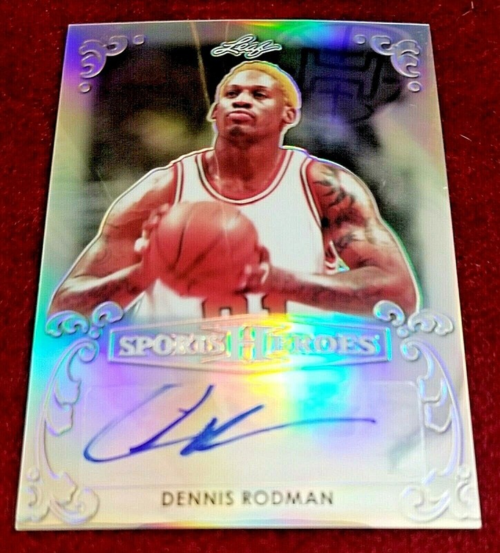 Gold Topps Chrome Finest Fleer Panini Prizm UD Refractor Dennis Rodman Auto Gold