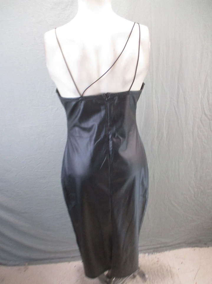 Vestido Almost Famous Talla L Mujer Negro Cremallera Espalda Abierta Cami Imitación Cuero 382 Foto 4 de 4