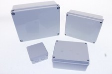 ENCLOSURE JUNCTION BOX ADAPTABLE PVC PLASTIC WATERPROOF GREY Project Box