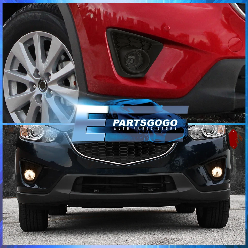 For 13-16 Mazda CX5 Smoke Driving Fog Lights Lamps Left & Right + Wiring Harness Foto 2 de 4