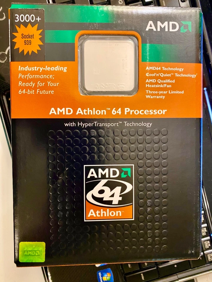 AMD Athlon 64 Processor 3000+ (Socket 939) BRAND NEW!! Factory Sealed Box - Image 2 of 4
