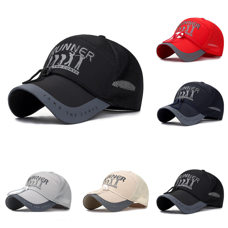 Baseball Cap Mens Womens Adjustable Printed Adults Fishing Sports Sun Hat Visor-image