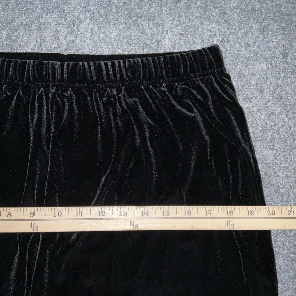 Bob Mackie 可穿戴艺术裤女式 XL 码黑色天鹅绒拉派对日期 — 第 4/4 张图片