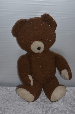 Vieux Nounours Articulé 44 Cm – Tête, Bras, Jambes Mobiles – Fer à L'Intérieur