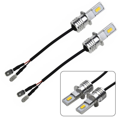 2x DC 12V-24V H3 CSP LED Nebelscheinwerfer Birnen Umbausatz 80W 2000LM 3000K gelb
