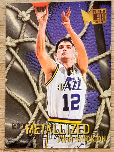 1996-97 NBA Fleer Metal / Metallized #133 John Stockton - Jazz