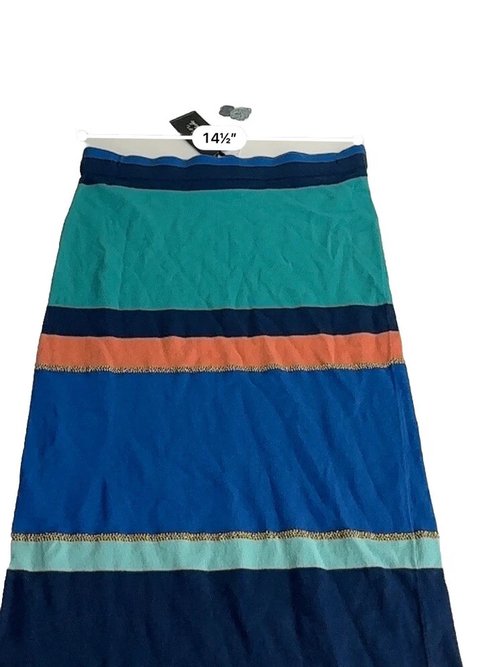 Roto por Ronny Kobo Rayas Largo Suéter Midi Falda Larga Talla S Foto 2 de 4