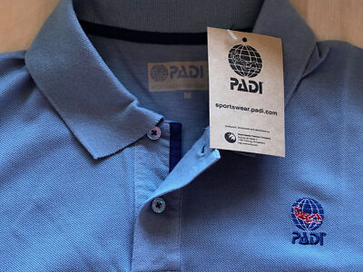 PADI Polo Shirt mit gesticktem PADI Logo - Men  hellblau