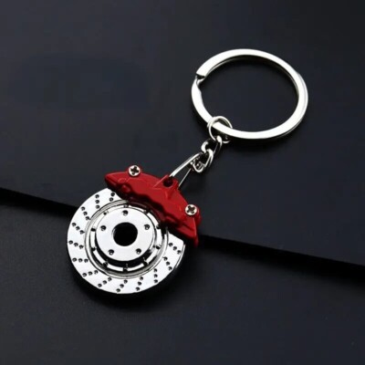 Disc Rotor Key Chain REVHEADS RARE FIND REAL Metal Disc Rotor & Red Caliper Key Ring Brand ...