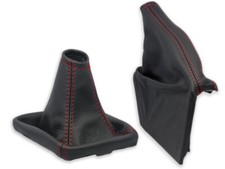 FÜR SUBARU FORESTER SH 08-13 SCHALTMANSCHETTE HANDBREMSSACK LEDER NAHT ROT