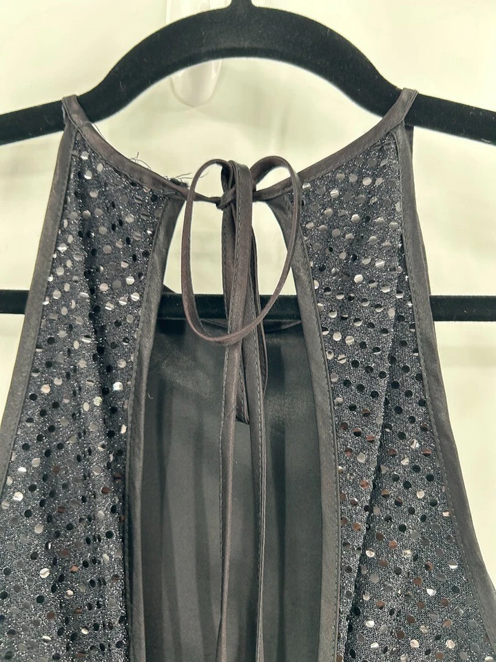 Sexy Vestido Vintage Steppin Out Talla 3/4 Formal Negro Lentejuelas Gótico Grunge Foto 4 de 4