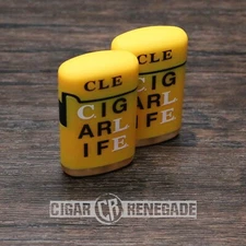 CLE Single Flame Adjustable Refillable Cigar Torch Lighter - 2 Pack