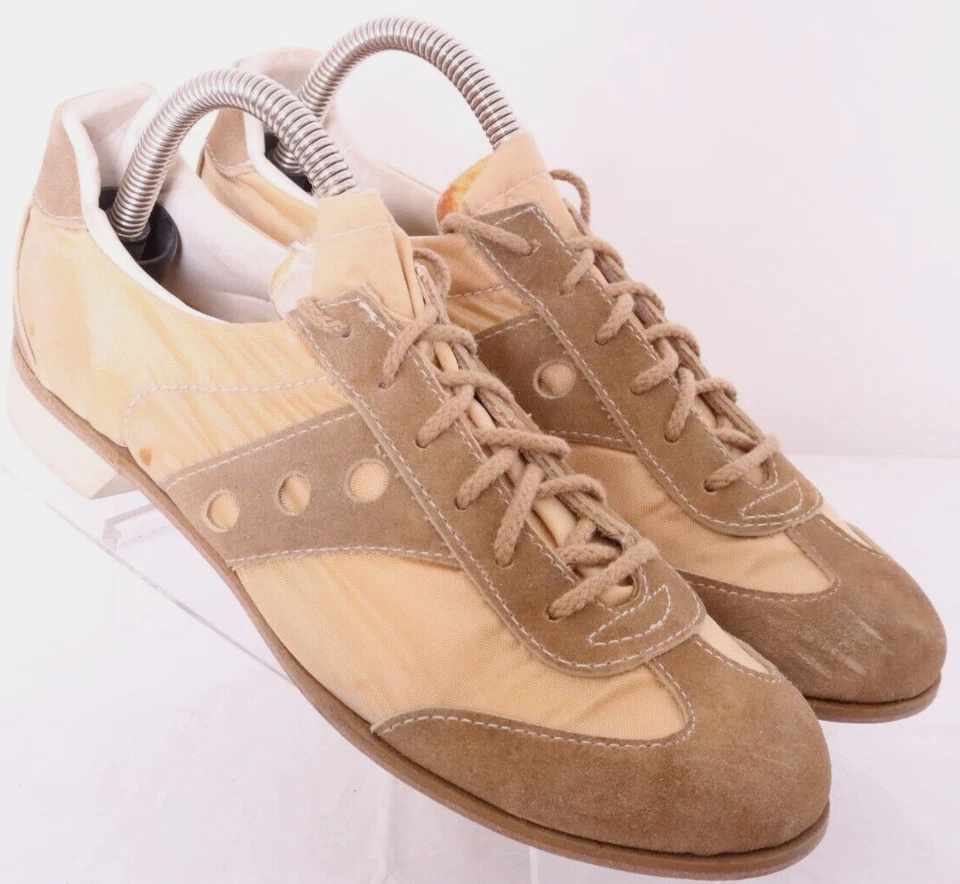 Zapatillas deportivas vintage de gamuza marrón tostado Hyde de los años 50 con cordones EE. UU. Zapatos de boliche para mujer EE. UU. 7 Foto 2 de 4