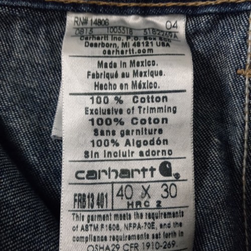 Carhartt FR Flame Resistant Work Jeans Men's 40x30 Blue HRC2 NFPA2112 - Picture 4 of 6