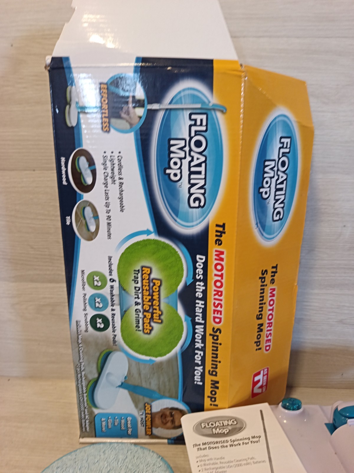 ‎High Street TV Floating Mop – Complete Rotating Hard Floor Cleaning Solution