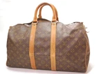 Auth LOUIS VUITTON MONOGRAM  KEEPALL 45 DUFFLE BAG SA821 "TORN ZIPPER" 0212a