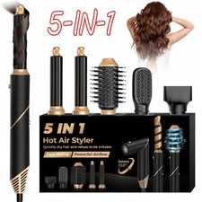 5in1 Electric Hair Dryer Blow Curler Set Detachable styler Hot Air Brush Salon.