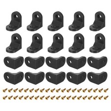 20Sets 90 Degree Plastic Corner Braces, 16.6x23.4x23.4mm Angle Brackets (Black)
