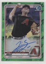 2020 Bowman Chrome Prospect Green Atomic Refractor 56/99 Levi Kelly Auto fm0