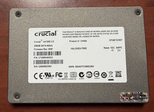 256GB SATA III  2.5" SSD Crucial  CT256M4SSD2 6GB/s 9mm Tested Good 96% Health