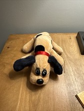 1986 Tonka Pound Puppies 8  Newborn Tan Dog Black Spots  Floppy Ears Vintage