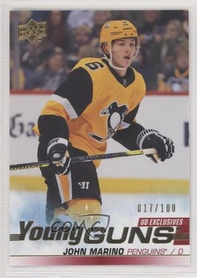 2019 Upper Deck Young Guns UD Exclusives 17/100 John Marino #458 Rookie RC 00rr