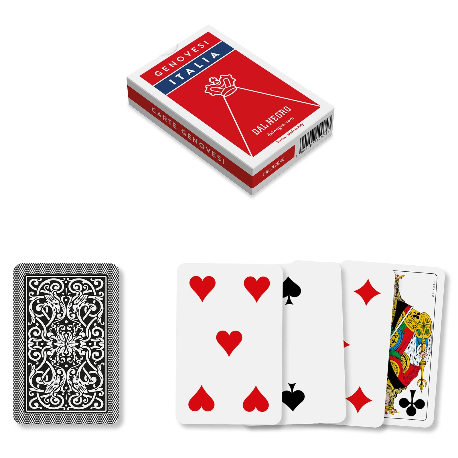Dal - Genovesi Italia 10074-Genovesi Regional Playing Cards Red Case Color 10 2190₽