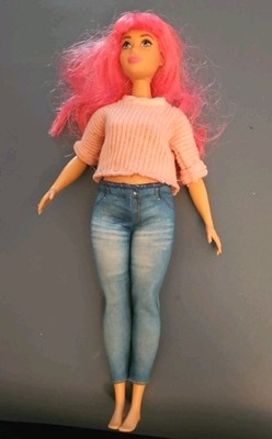 2016 Curvy Barbie Dreamhouse Daisy Fashionista Doll Pink Hair Bangs Indonesia 