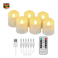 LED Teelichter 6 StüCk Mit Fernbedienung Und Timer – Warmweiß Dimmbar, USB