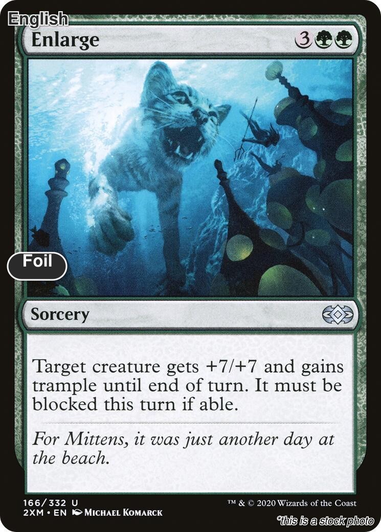 Magic Enlarge 166 Uncommon Double Masters NM Foil