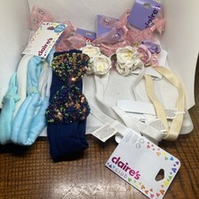 Lot Of 9 New Claire s Baby Girl Hair Bands Ponytail Holders