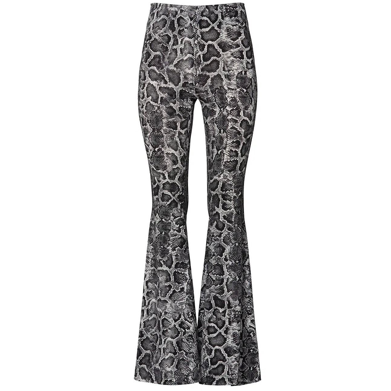Show Me Your Mumu Barney Bells Flare Pants Womens Medium Black Snake Print NWT