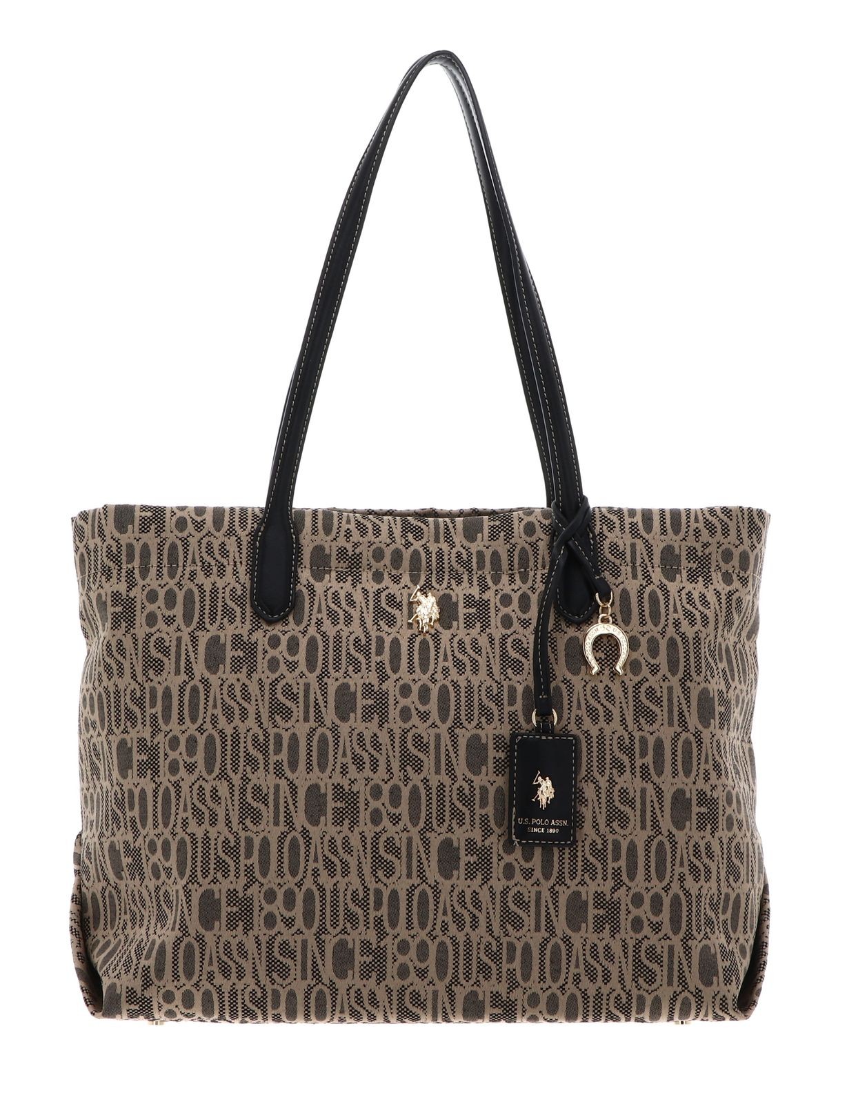 U.S. POLO ASSN. shoulder bag Jacquard Shopping Bag Black