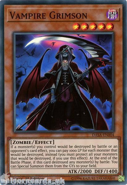 DASA-EN004 Vampire Grimson Super Rare 1st Edition Mint YuGiOh Card