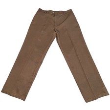 Vintage Levi's Action Slacks Mens Actual 33x30 Brown Office Trousers Pleated