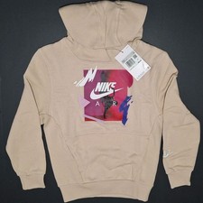 Nike Kids  Extra Small Sportswear Club Fleece Basketball Dance Hoodie, Sand