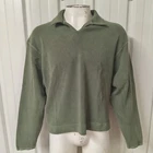 Illicit Bloc Mens Collared Drill Top Washed Olive 450GSM Luxury Ribbed Fabric