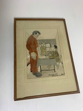 Ink and Water Colour Illustration, 'Anxiety State', POW Camp 175, 1945, WWII