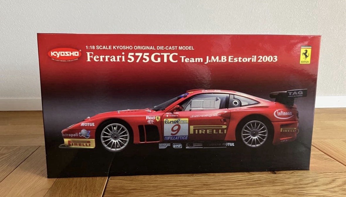 KYOSHO京商1/18Ferrari 575 Team JMB Estoril KYOSHO 京商 1/18 Ferrari 575 GTC Team J.M.B Estoril 2003 【公式通販】